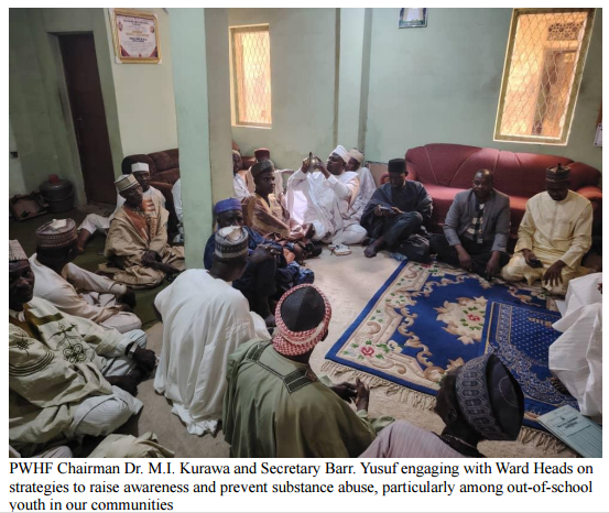 PWHF - PWHF Chairman Dr. M.I. Kurawa and Secretary Barr. Yusuf engaging with Ward Heads on.png
